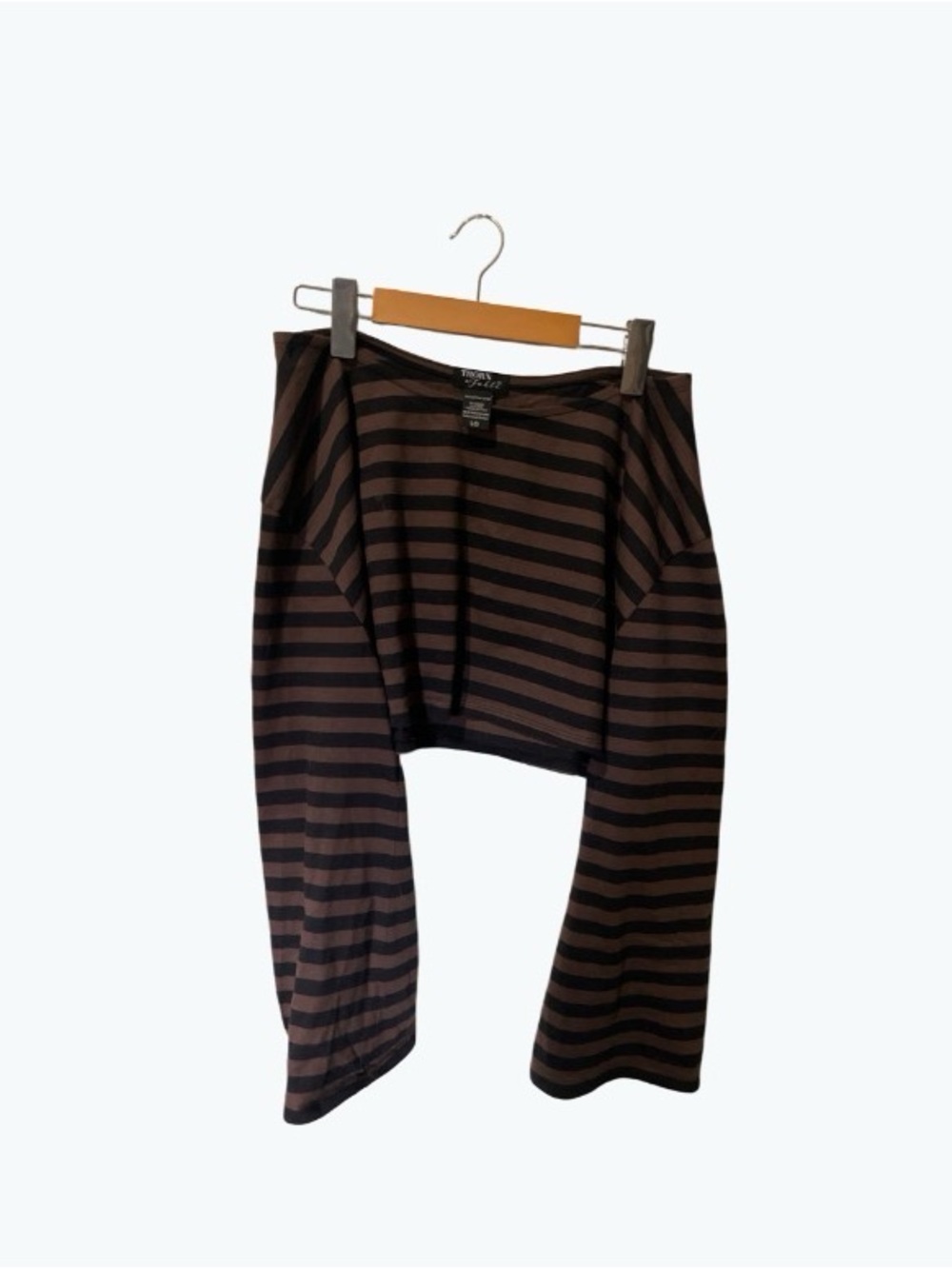 Striped Cropped Top in Brown and Black